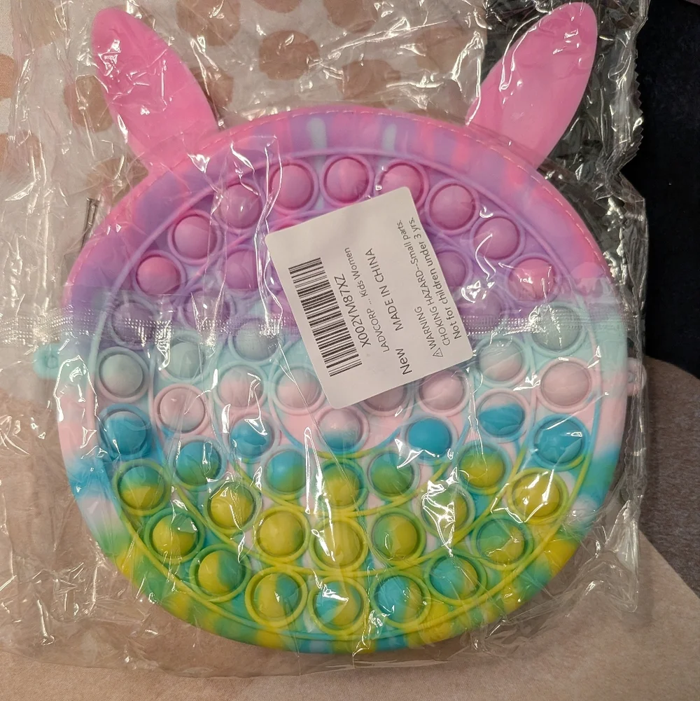 Rainbow Pop It Fidget Purse - Rabbit